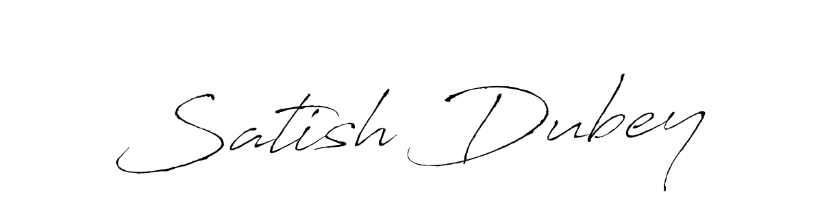 Make a beautiful signature design for name Satish Dubey. With this signature (Antro_Vectra) style, you can create a handwritten signature for free. Satish Dubey signature style 6 images and pictures png