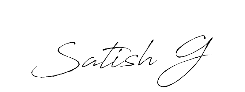 The best way (Antro_Vectra) to make a short signature is to pick only two or three words in your name. The name Satish G include a total of six letters. For converting this name. Satish G signature style 6 images and pictures png