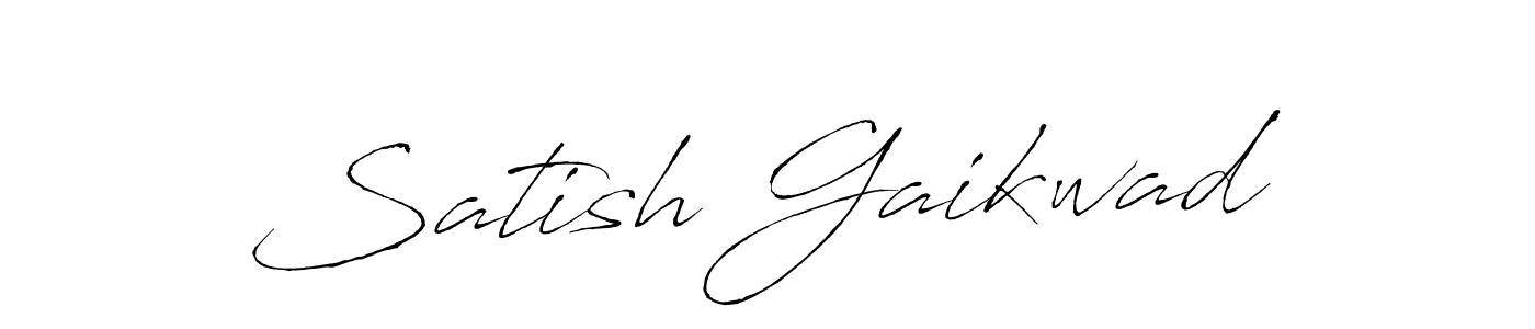 Design your own signature with our free online signature maker. With this signature software, you can create a handwritten (Antro_Vectra) signature for name Satish Gaikwad. Satish Gaikwad signature style 6 images and pictures png