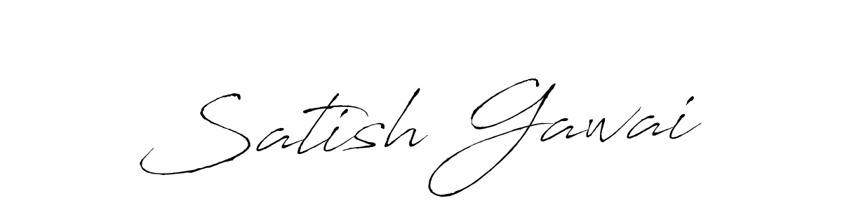 Design your own signature with our free online signature maker. With this signature software, you can create a handwritten (Antro_Vectra) signature for name Satish Gawai. Satish Gawai signature style 6 images and pictures png