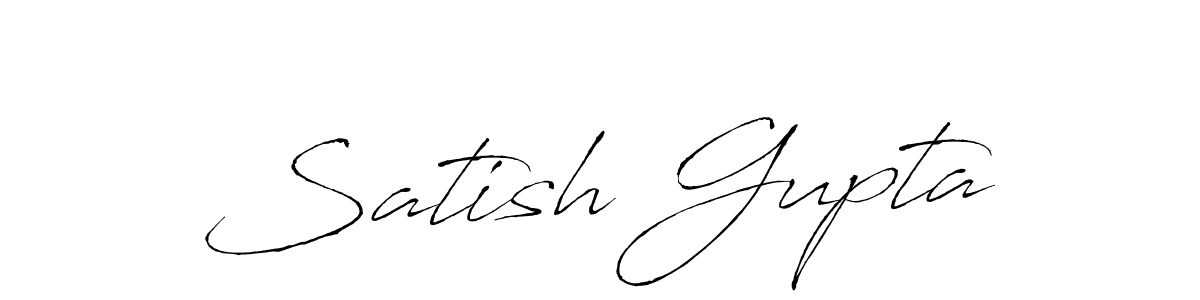 Make a beautiful signature design for name Satish Gupta. With this signature (Antro_Vectra) style, you can create a handwritten signature for free. Satish Gupta signature style 6 images and pictures png