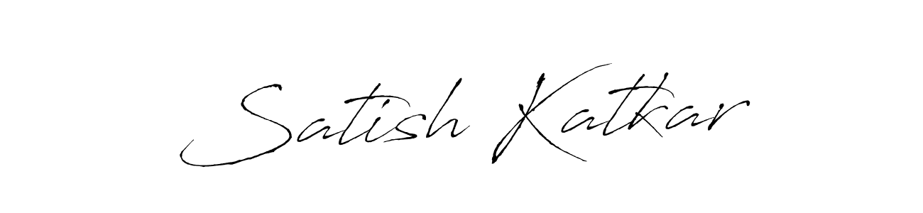 How to make Satish Katkar name signature. Use Antro_Vectra style for creating short signs online. This is the latest handwritten sign. Satish Katkar signature style 6 images and pictures png