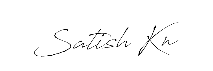 The best way (Antro_Vectra) to make a short signature is to pick only two or three words in your name. The name Satish Kn include a total of six letters. For converting this name. Satish Kn signature style 6 images and pictures png