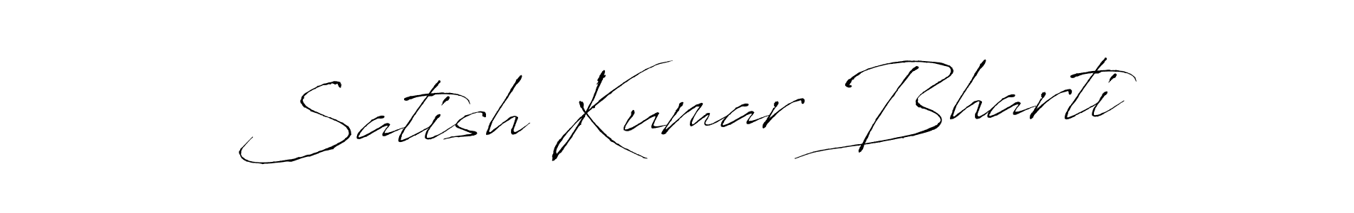 How to make Satish Kumar Bharti name signature. Use Antro_Vectra style for creating short signs online. This is the latest handwritten sign. Satish Kumar Bharti signature style 6 images and pictures png