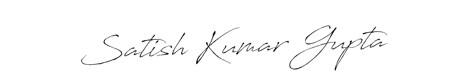 How to make Satish Kumar Gupta signature? Antro_Vectra is a professional autograph style. Create handwritten signature for Satish Kumar Gupta name. Satish Kumar Gupta signature style 6 images and pictures png