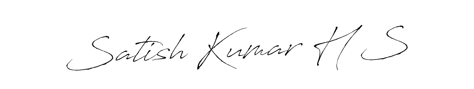 Satish Kumar H S stylish signature style. Best Handwritten Sign (Antro_Vectra) for my name. Handwritten Signature Collection Ideas for my name Satish Kumar H S. Satish Kumar H S signature style 6 images and pictures png