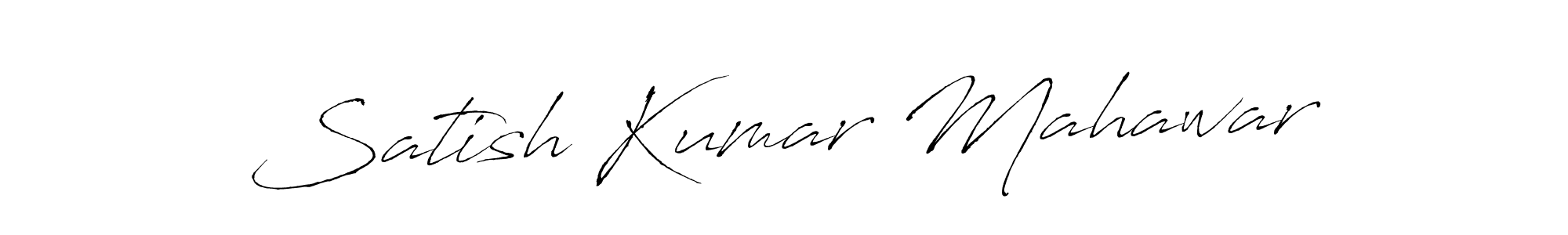 You should practise on your own different ways (Antro_Vectra) to write your name (Satish Kumar Mahawar) in signature. don't let someone else do it for you. Satish Kumar Mahawar signature style 6 images and pictures png
