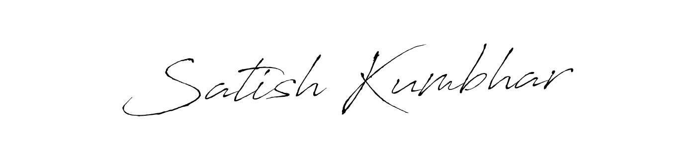 How to make Satish Kumbhar signature? Antro_Vectra is a professional autograph style. Create handwritten signature for Satish Kumbhar name. Satish Kumbhar signature style 6 images and pictures png