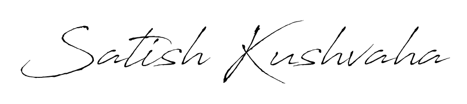 Designed for modern professionals: Satish Kushvaha name signature crafted with Antro_Vectra script. Ready for digital PDF workflows. Satish Kushvaha signature style 6 images and pictures png