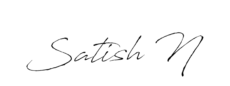 Also You can easily find your signature by using the search form. We will create Satish N name handwritten signature images for you free of cost using Antro_Vectra sign style. Satish N signature style 6 images and pictures png