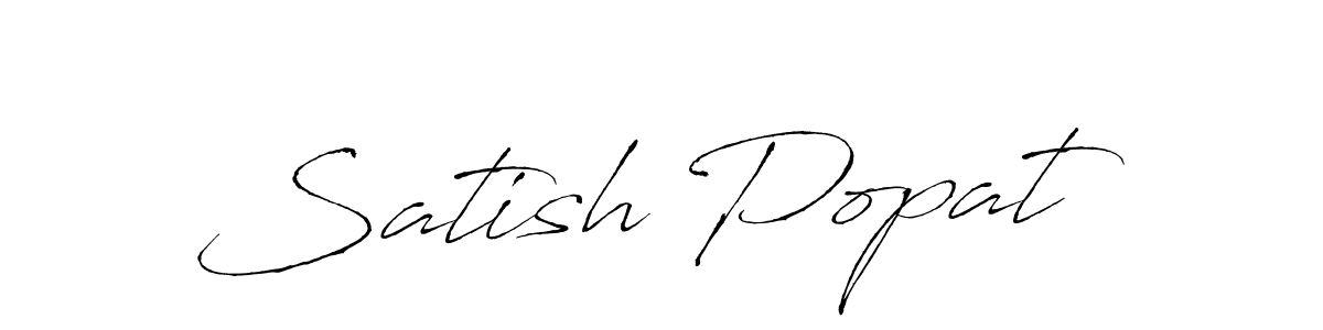 Satish Popat stylish signature style. Best Handwritten Sign (Antro_Vectra) for my name. Handwritten Signature Collection Ideas for my name Satish Popat. Satish Popat signature style 6 images and pictures png