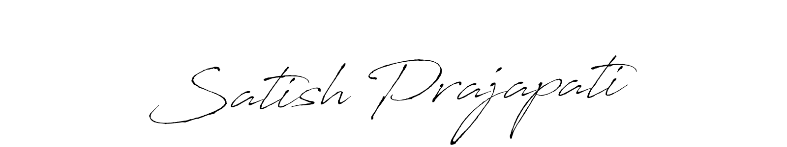 Create a beautiful signature design for name Satish Prajapati. With this signature (Antro_Vectra) fonts, you can make a handwritten signature for free. Satish Prajapati signature style 6 images and pictures png