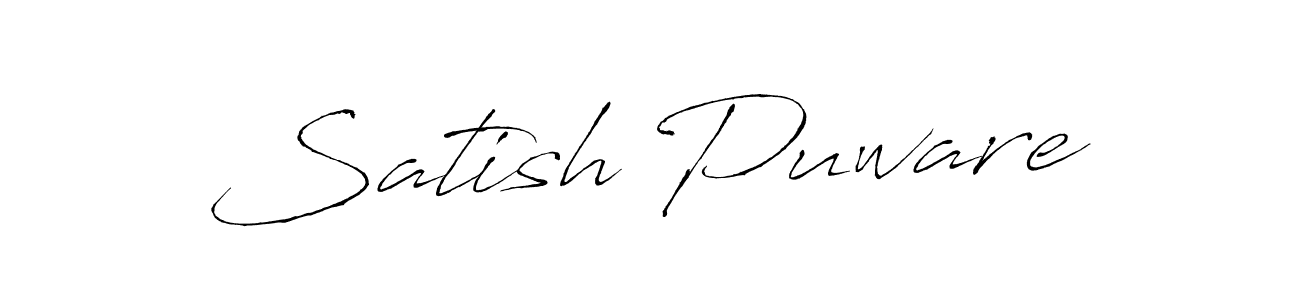 if you are searching for the best signature style for your name Satish Puware. so please give up your signature search. here we have designed multiple signature styles  using Antro_Vectra. Satish Puware signature style 6 images and pictures png