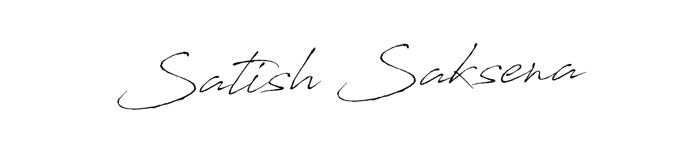 Create a beautiful signature design for name Satish Saksena. With this signature (Antro_Vectra) fonts, you can make a handwritten signature for free. Satish Saksena signature style 6 images and pictures png