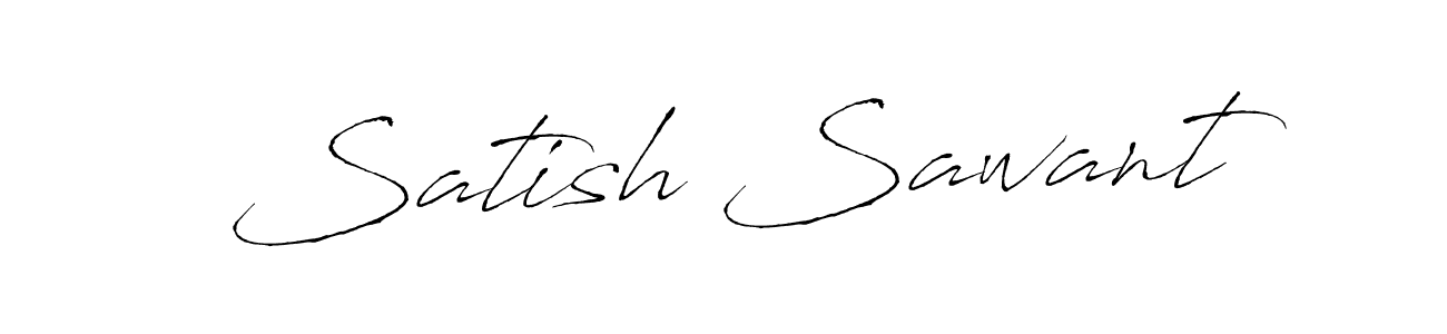 How to make Satish Sawant name signature. Use Antro_Vectra style for creating short signs online. This is the latest handwritten sign. Satish Sawant signature style 6 images and pictures png