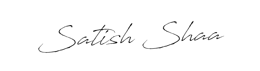 How to make Satish Shaa name signature. Use Antro_Vectra style for creating short signs online. This is the latest handwritten sign. Satish Shaa signature style 6 images and pictures png