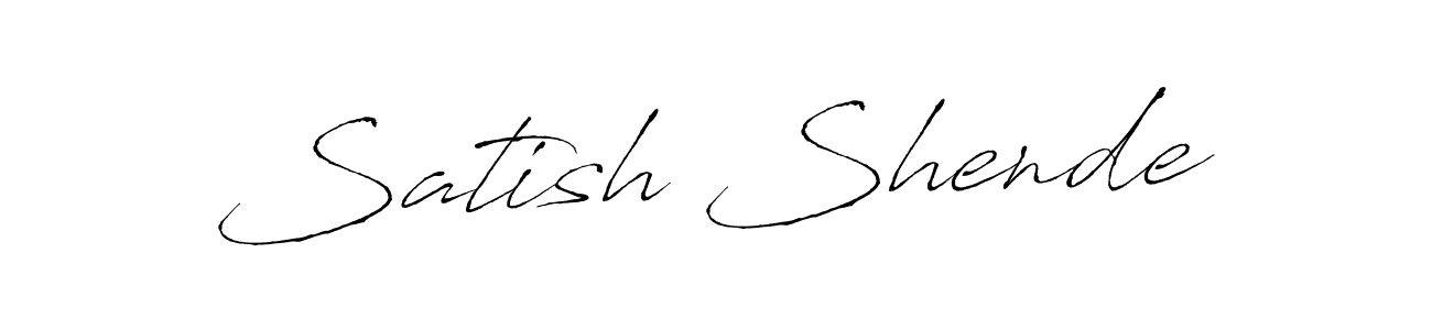 Satish Shende stylish signature style. Best Handwritten Sign (Antro_Vectra) for my name. Handwritten Signature Collection Ideas for my name Satish Shende. Satish Shende signature style 6 images and pictures png