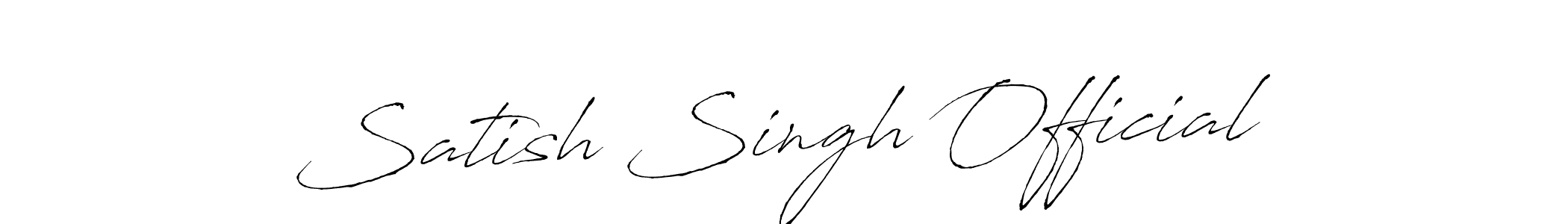 Design your own signature with our free online signature maker. With this signature software, you can create a handwritten (Antro_Vectra) signature for name Satish Singh Official. Satish Singh Official signature style 6 images and pictures png