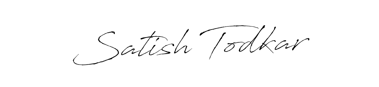 Design your own signature with our free online signature maker. With this signature software, you can create a handwritten (Antro_Vectra) signature for name Satish Todkar. Satish Todkar signature style 6 images and pictures png