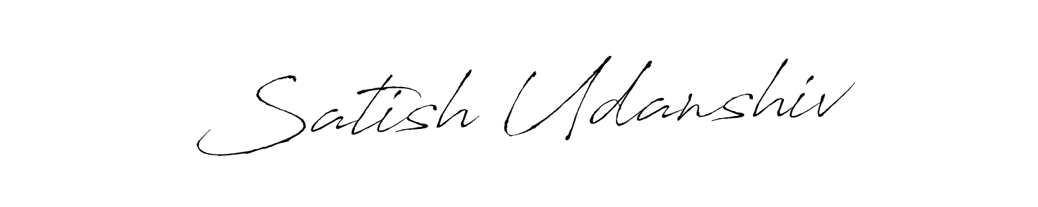 Make a beautiful signature design for name Satish Udanshiv. With this signature (Antro_Vectra) style, you can create a handwritten signature for free. Satish Udanshiv signature style 6 images and pictures png