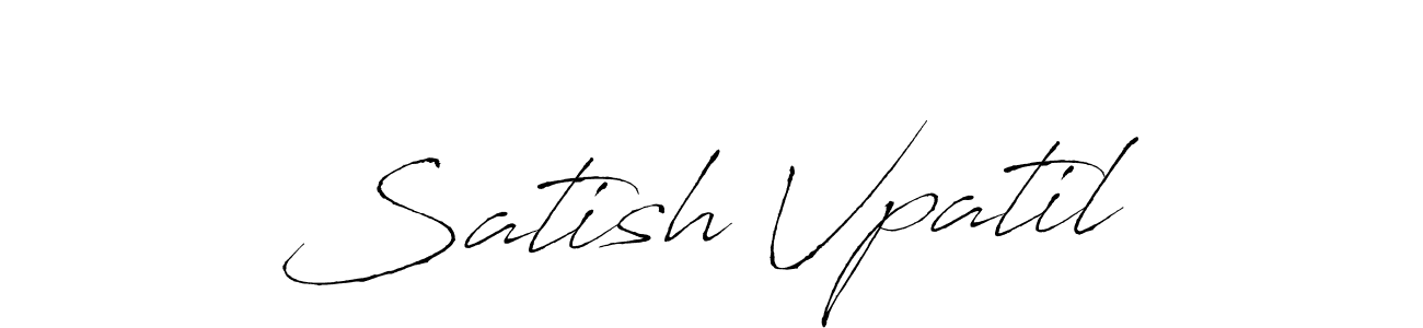 How to make Satish Vpatil name signature. Use Antro_Vectra style for creating short signs online. This is the latest handwritten sign. Satish Vpatil signature style 6 images and pictures png