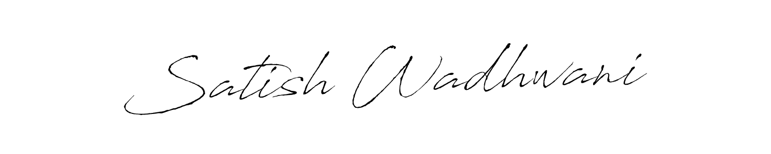 The best way (Antro_Vectra) to make a short signature is to pick only two or three words in your name. The name Satish Wadhwani include a total of six letters. For converting this name. Satish Wadhwani signature style 6 images and pictures png