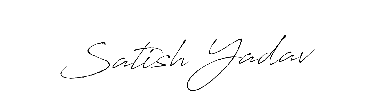 Satish Yadav stylish signature style. Best Handwritten Sign (Antro_Vectra) for my name. Handwritten Signature Collection Ideas for my name Satish Yadav. Satish Yadav signature style 6 images and pictures png