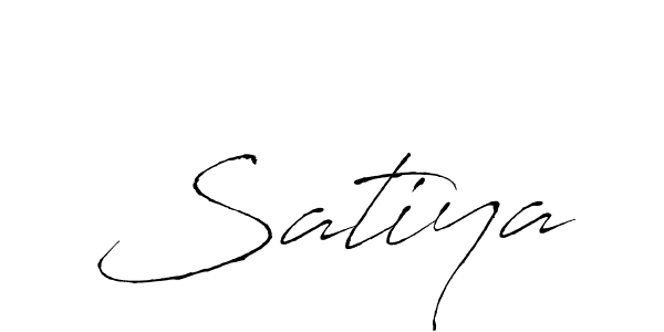 Make a beautiful signature design for name Satiya. With this signature (Antro_Vectra) style, you can create a handwritten signature for free. Satiya signature style 6 images and pictures png
