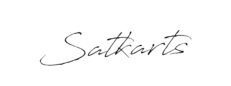 Satkarts stylish signature style. Best Handwritten Sign (Antro_Vectra) for my name. Handwritten Signature Collection Ideas for my name Satkarts. Satkarts signature style 6 images and pictures png