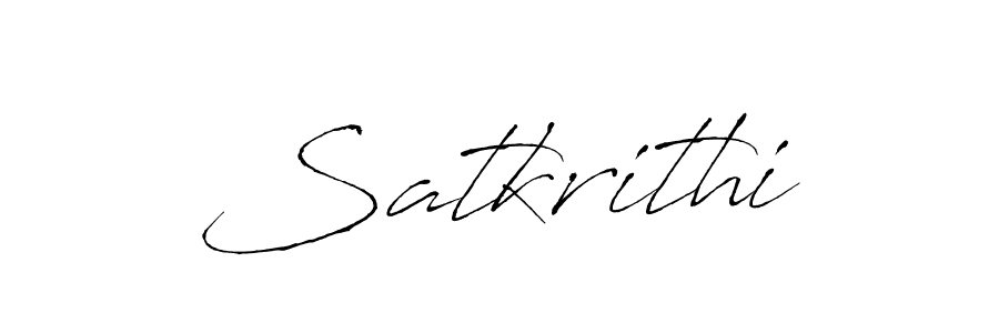 Create a beautiful signature design for name Satkrithi. With this signature (Antro_Vectra) fonts, you can make a handwritten signature for free. Satkrithi signature style 6 images and pictures png