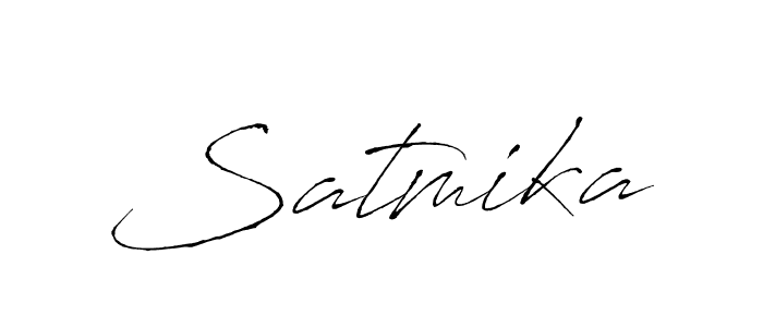 Make a beautiful signature design for name Satmika. With this signature (Antro_Vectra) style, you can create a handwritten signature for free. Satmika signature style 6 images and pictures png