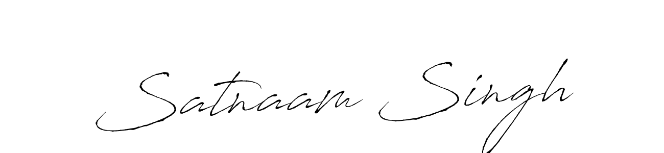 Make a beautiful signature design for name Satnaam Singh. With this signature (Antro_Vectra) style, you can create a handwritten signature for free. Satnaam Singh signature style 6 images and pictures png