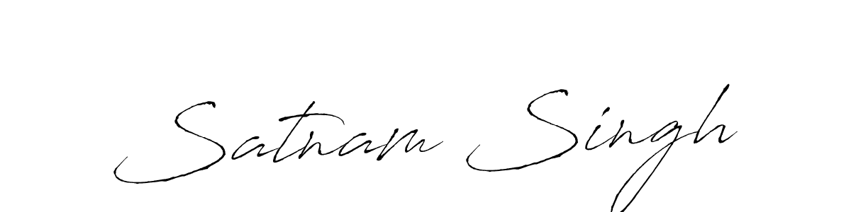 Make a beautiful signature design for name Satnam Singh. With this signature (Antro_Vectra) style, you can create a handwritten signature for free. Satnam Singh signature style 6 images and pictures png