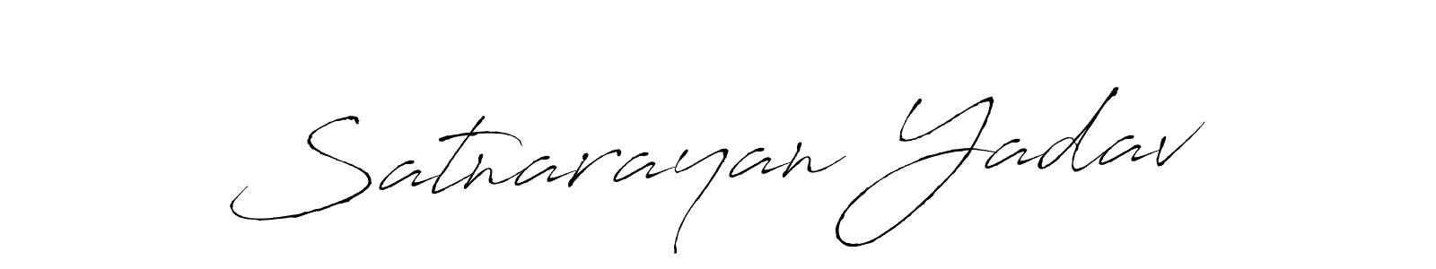 Make a beautiful signature design for name Satnarayan Yadav. With this signature (Antro_Vectra) style, you can create a handwritten signature for free. Satnarayan Yadav signature style 6 images and pictures png