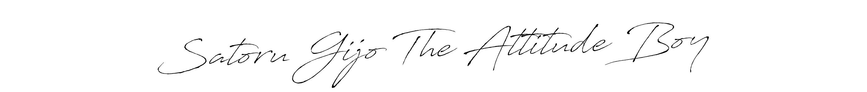 Antro_Vectra is a professional signature style that is perfect for those who want to add a touch of class to their signature. It is also a great choice for those who want to make their signature more unique. Get Satoru Gijo The Attitude Boy name to fancy signature for free. Satoru Gijo The Attitude Boy signature style 6 images and pictures png