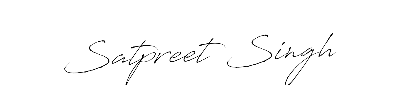 Create a beautiful signature design for name Satpreet Singh. With this signature (Antro_Vectra) fonts, you can make a handwritten signature for free. Satpreet Singh signature style 6 images and pictures png