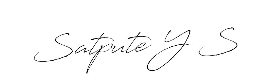 How to make Satpute Y S signature? Antro_Vectra is a professional autograph style. Create handwritten signature for Satpute Y S name. Satpute Y S signature style 6 images and pictures png