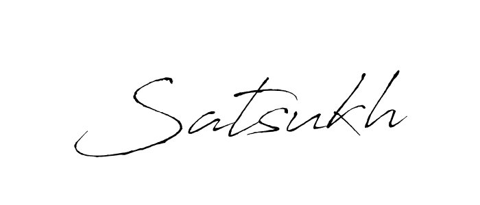 Design your own signature with our free online signature maker. With this signature software, you can create a handwritten (Antro_Vectra) signature for name Satsukh. Satsukh signature style 6 images and pictures png