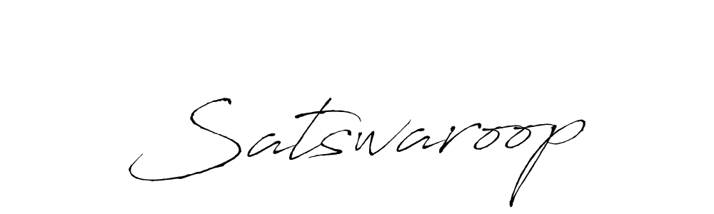 You should practise on your own different ways (Antro_Vectra) to write your name (Satswaroop) in signature. don't let someone else do it for you. Satswaroop signature style 6 images and pictures png
