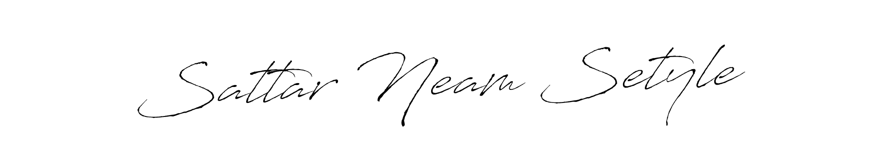 Design your own signature with our free online signature maker. With this signature software, you can create a handwritten (Antro_Vectra) signature for name Sattar Neam Setyle. Sattar Neam Setyle signature style 6 images and pictures png