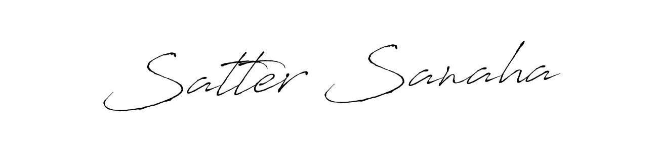 Create a beautiful signature design for name Satter Sanaha. With this signature (Antro_Vectra) fonts, you can make a handwritten signature for free. Satter Sanaha signature style 6 images and pictures png