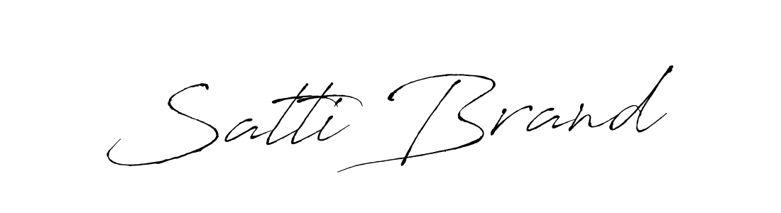 Use a signature maker to create a handwritten signature online. With this signature software, you can design (Antro_Vectra) your own signature for name Satti Brand. Satti Brand signature style 6 images and pictures png