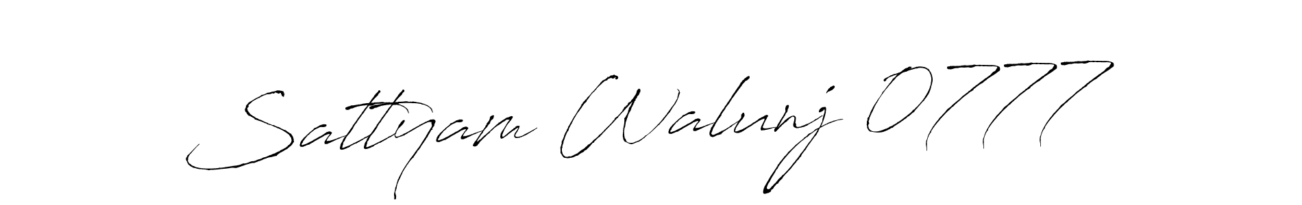 How to make Sattyam Walunj 0777 name signature. Use Antro_Vectra style for creating short signs online. This is the latest handwritten sign. Sattyam Walunj 0777 signature style 6 images and pictures png