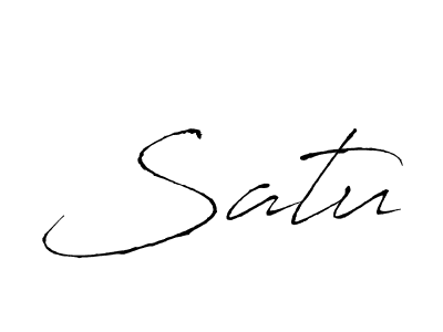 Use a signature maker to create a handwritten signature online. With this signature software, you can design (Antro_Vectra) your own signature for name Satu. Satu signature style 6 images and pictures png