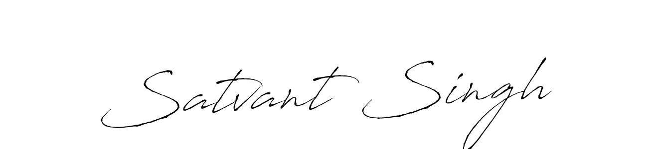 Make a beautiful signature design for name Satvant Singh. With this signature (Antro_Vectra) style, you can create a handwritten signature for free. Satvant Singh signature style 6 images and pictures png