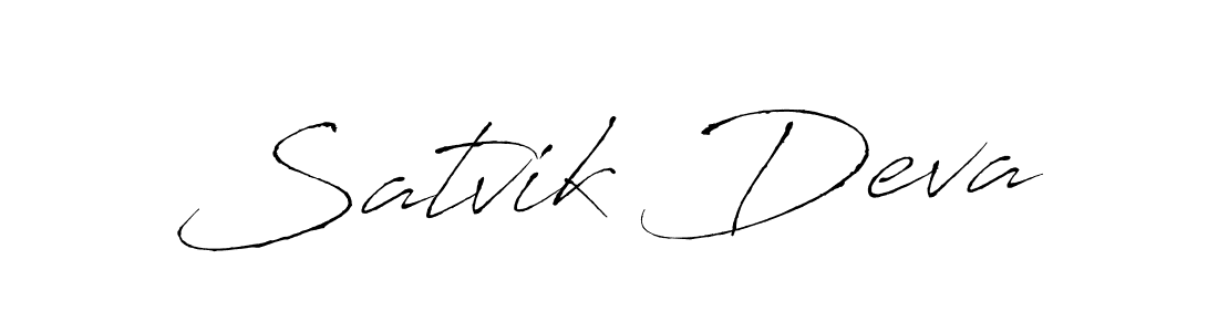 Make a beautiful signature design for name Satvik Deva. With this signature (Antro_Vectra) style, you can create a handwritten signature for free. Satvik Deva signature style 6 images and pictures png