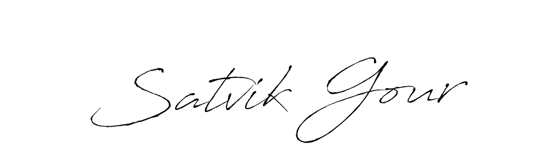 You should practise on your own different ways (Antro_Vectra) to write your name (Satvik Gour) in signature. don't let someone else do it for you. Satvik Gour signature style 6 images and pictures png