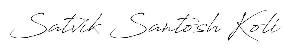 Generate high-definition signature styles for Satvik Santosh Koli. The Antro_Vectra typeface ensures crisp legibility and sophisticated design. Satvik Santosh Koli signature style 6 images and pictures png
