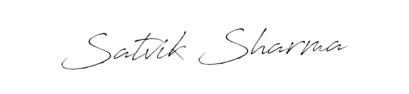 Use a signature maker to create a handwritten signature online. With this signature software, you can design (Antro_Vectra) your own signature for name Satvik Sharma. Satvik Sharma signature style 6 images and pictures png