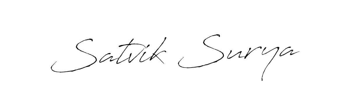 It looks lik you need a new signature style for name Satvik Surya. Design unique handwritten (Antro_Vectra) signature with our free signature maker in just a few clicks. Satvik Surya signature style 6 images and pictures png